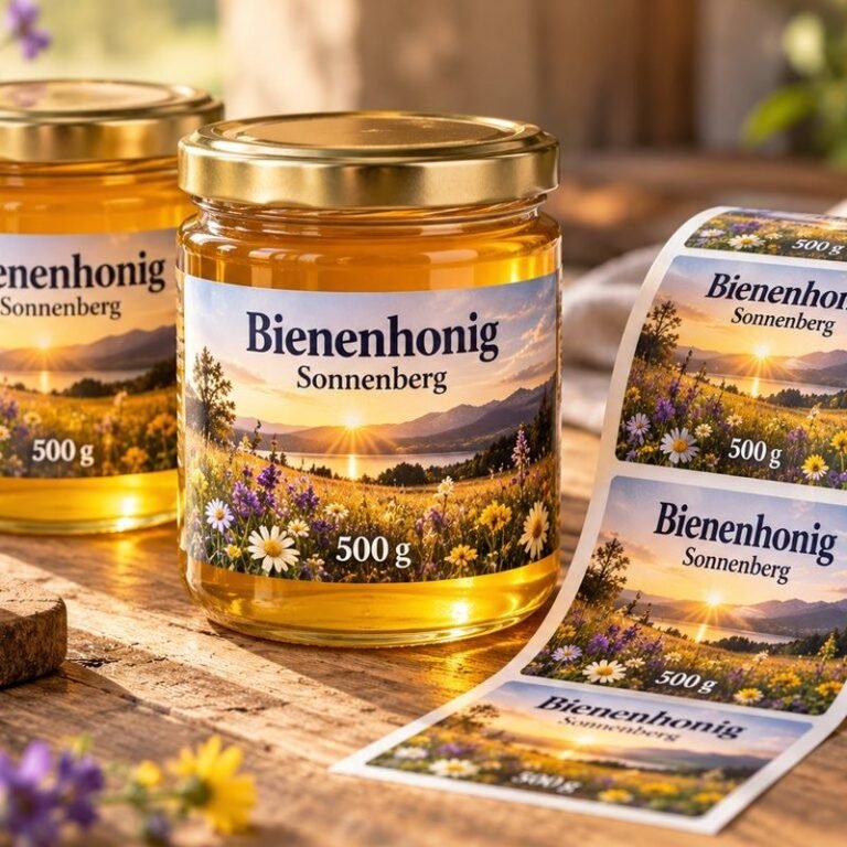 Etiketten auf Rolle